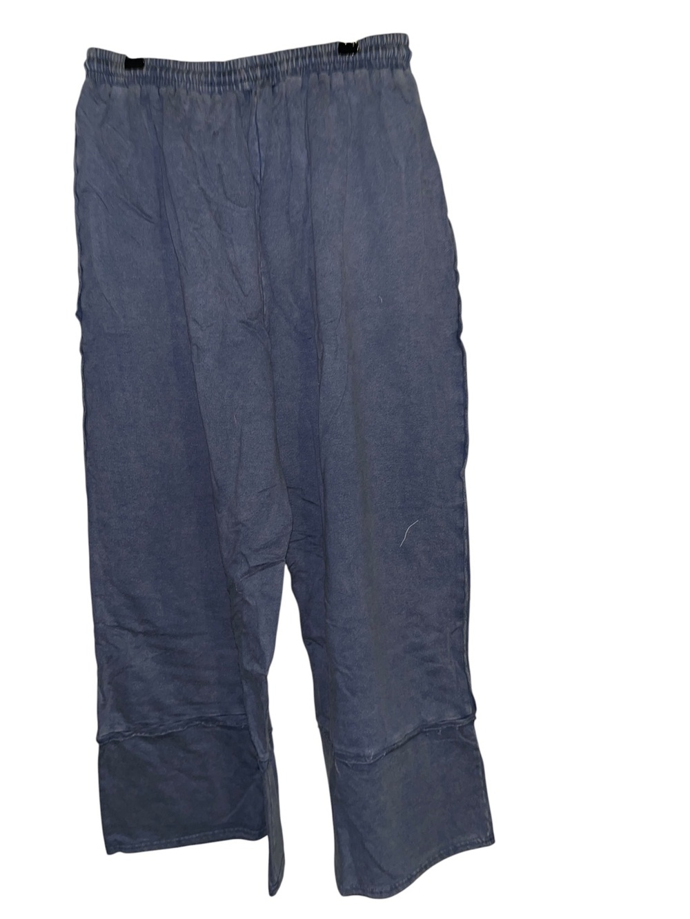 BlueVelvet NWT XL Washed Indigo Wide Leg Boho Pants Drawstring w/Pockets - Picture 4 of 7